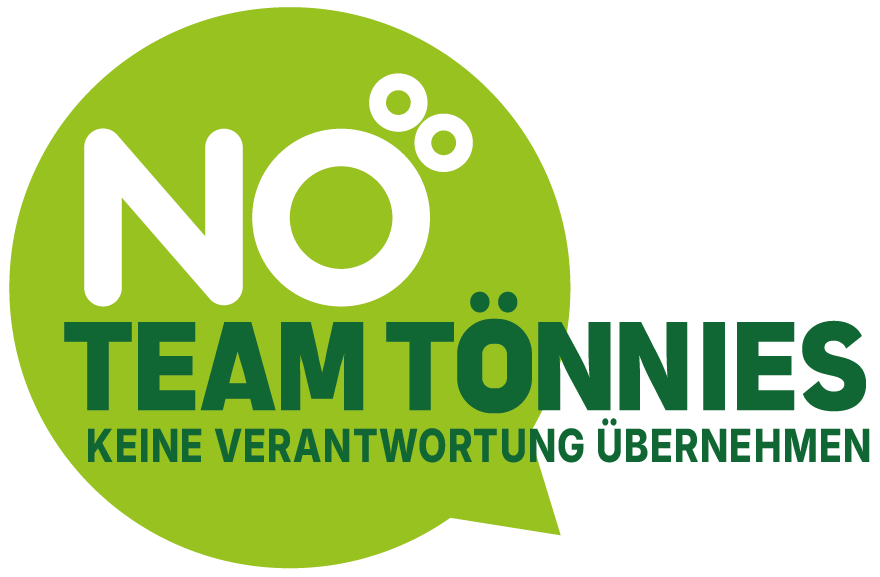 geändertes Logo Nö Team Tönnies - Keine Verantwortung übernehmen